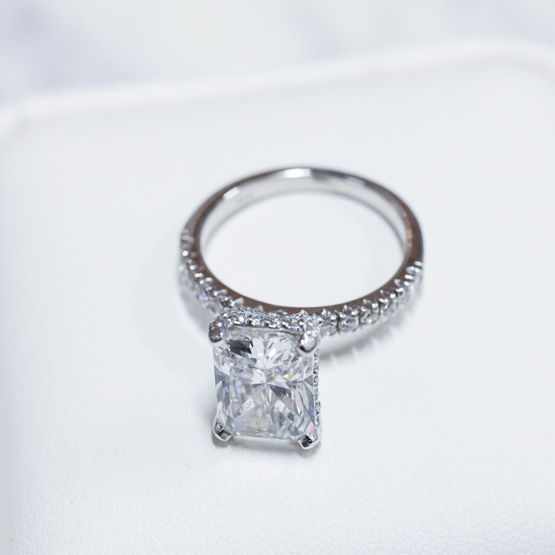3 ct Radient Cut Diamond Engagement RIng