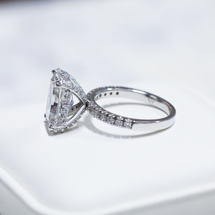 3 ct Radient Cut Diamond Engagement RIng
