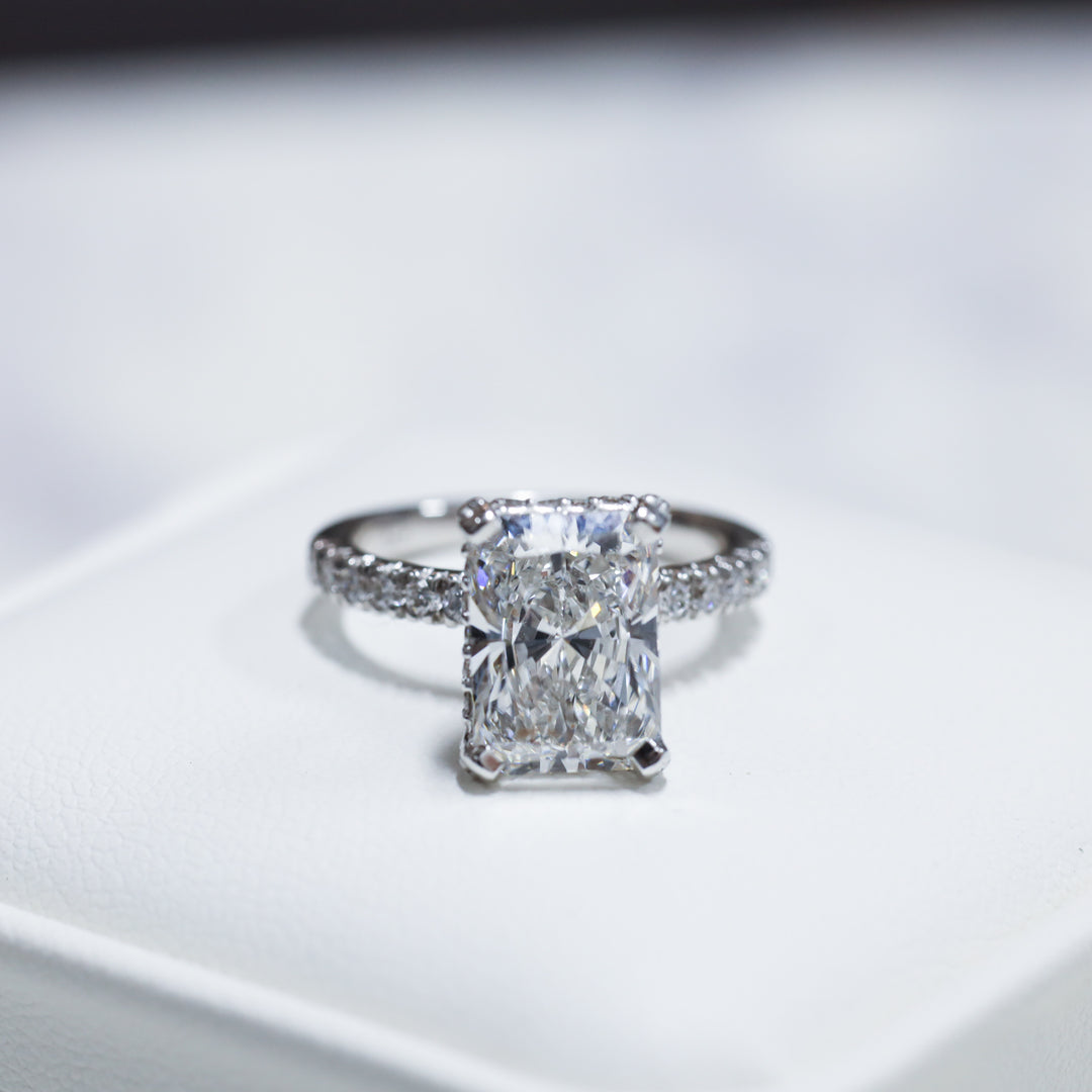 3 ct Radient Cut Diamond Engagement RIng