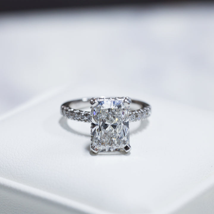 3 ct Radient Cut Diamond Engagement RIng