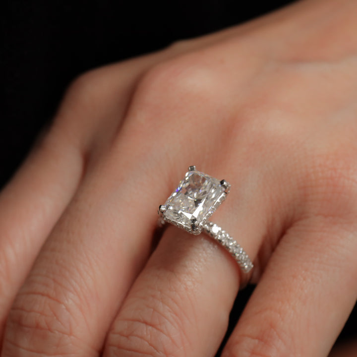 3 ct Radient Cut Diamond Engagement RIng