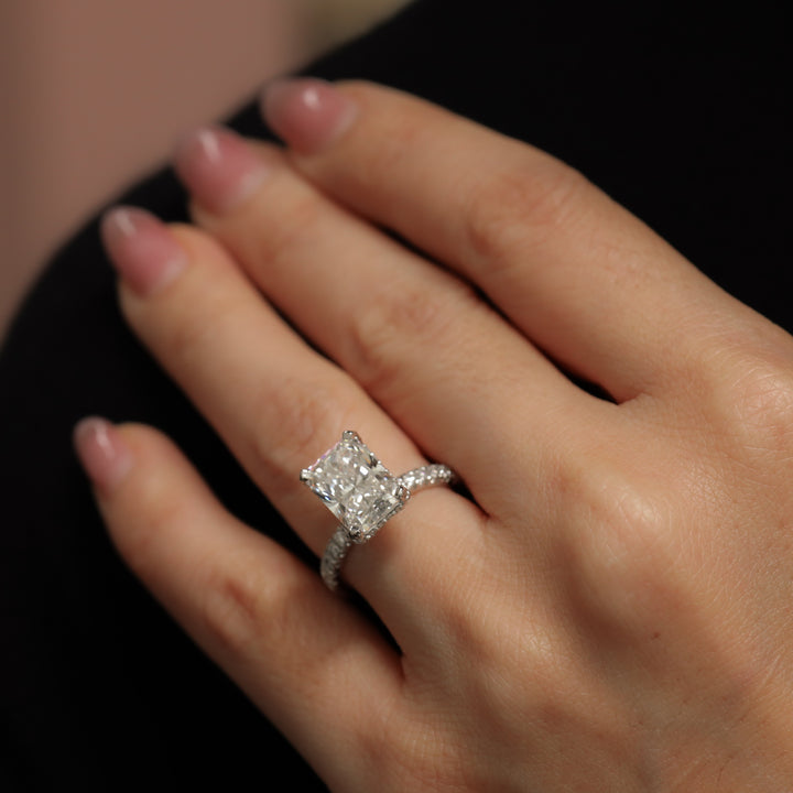 3 ct Radient Cut Diamond Engagement RIng