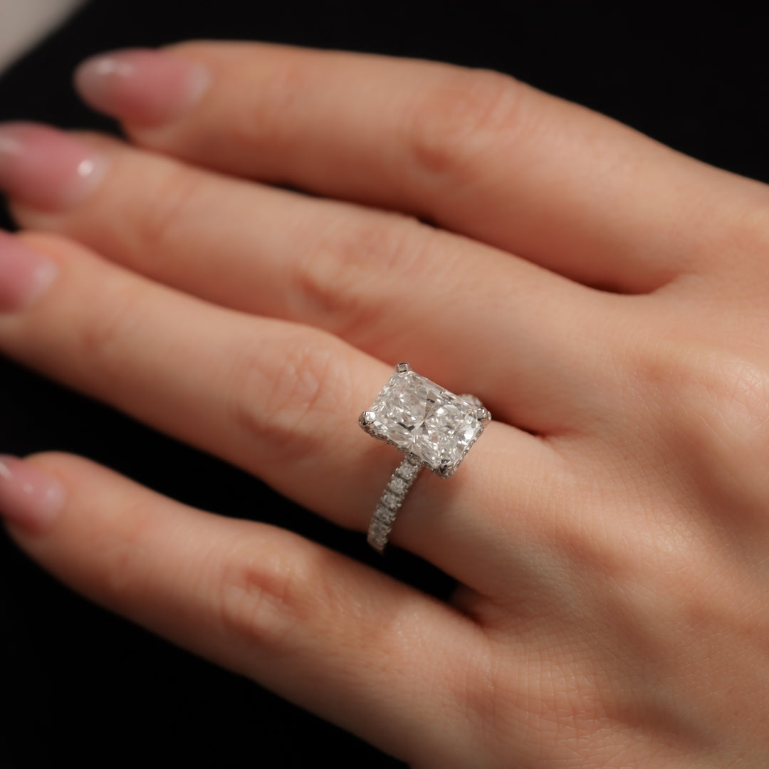 3 ct Radient Cut Diamond Engagement RIng