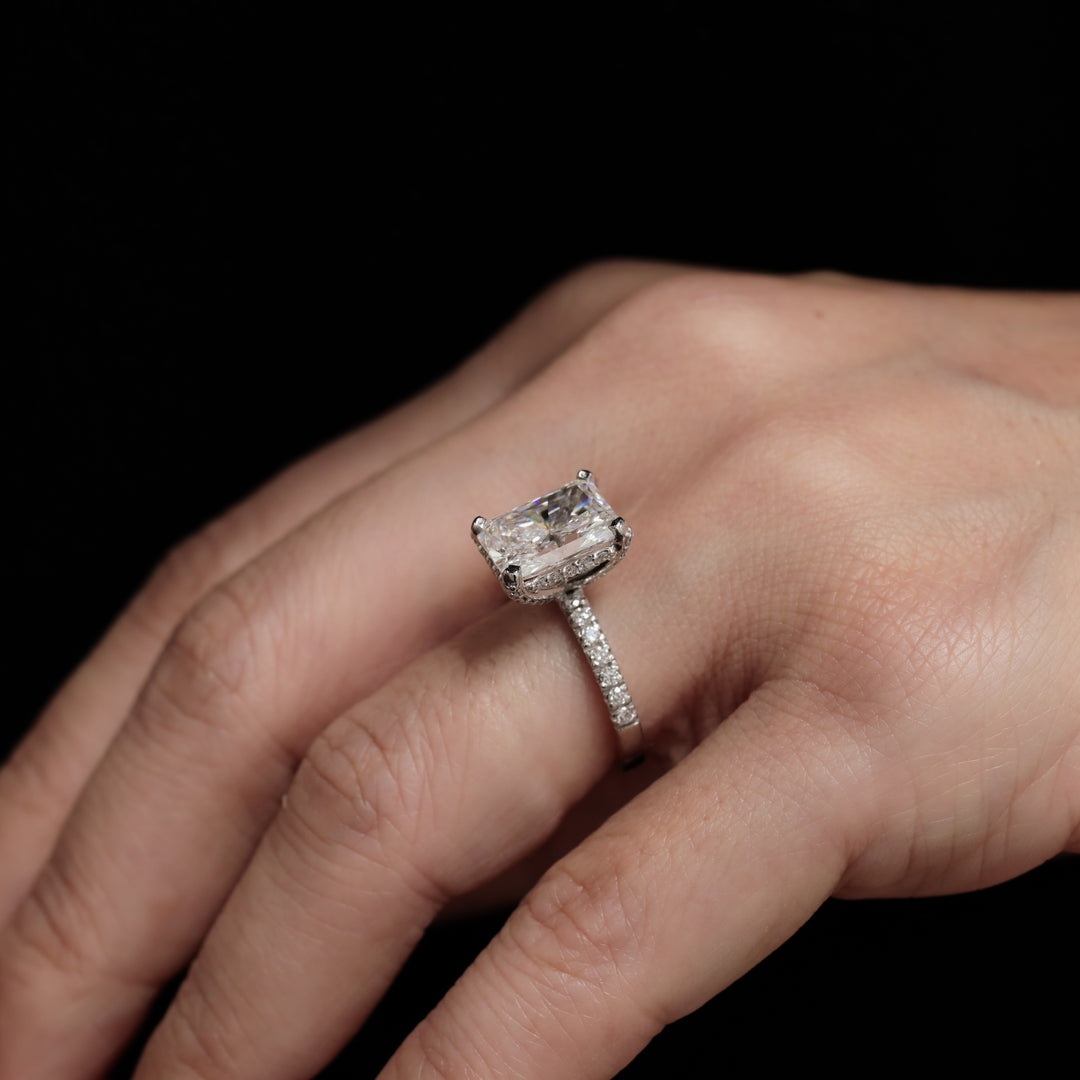 3 ct Radient Cut Diamond Engagement RIng