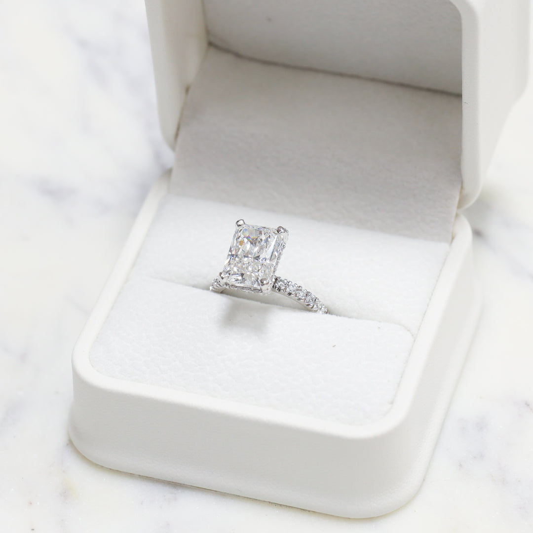 3 ct Radient Cut Diamond Engagement RIng