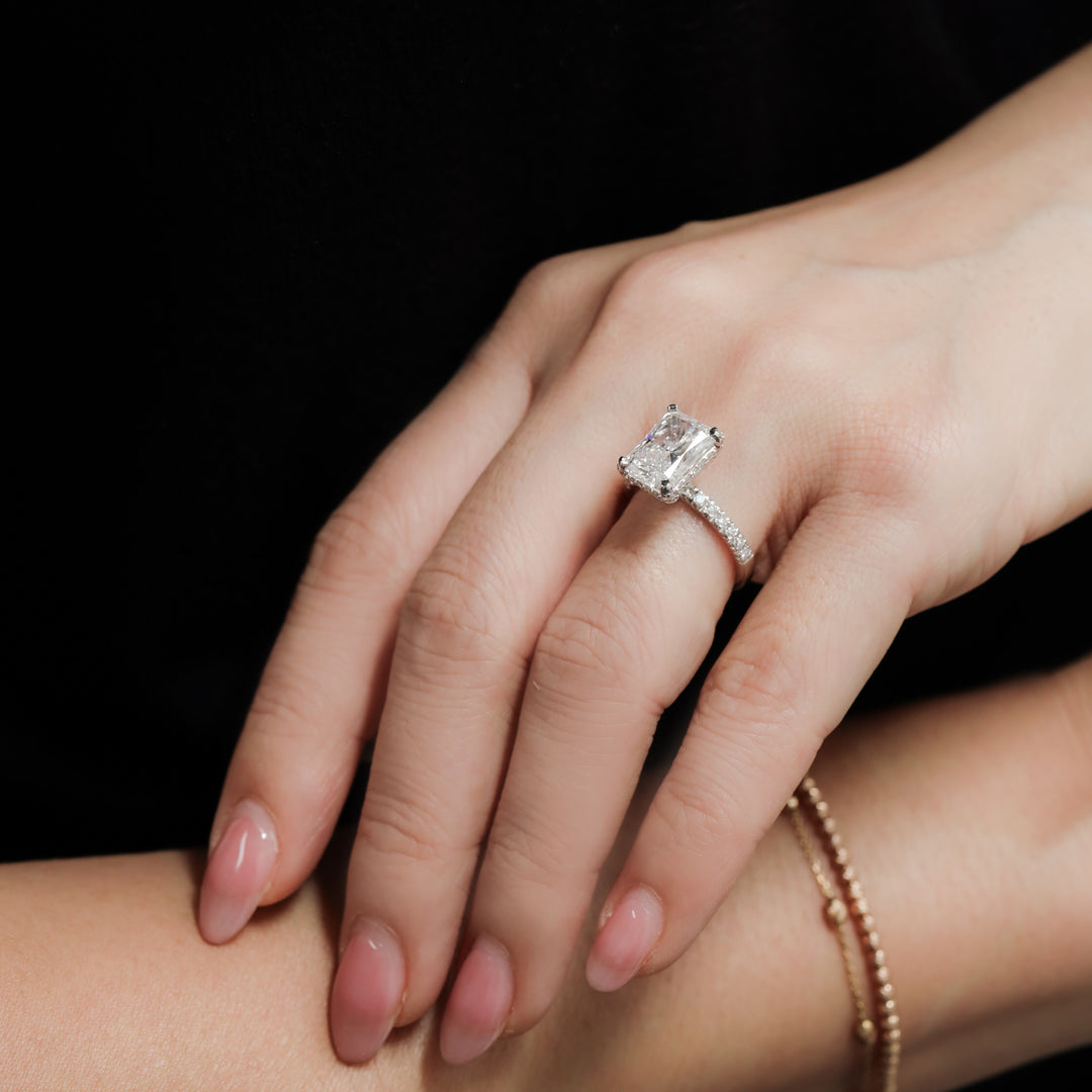 3 ct Radient Cut Diamond Engagement RIng