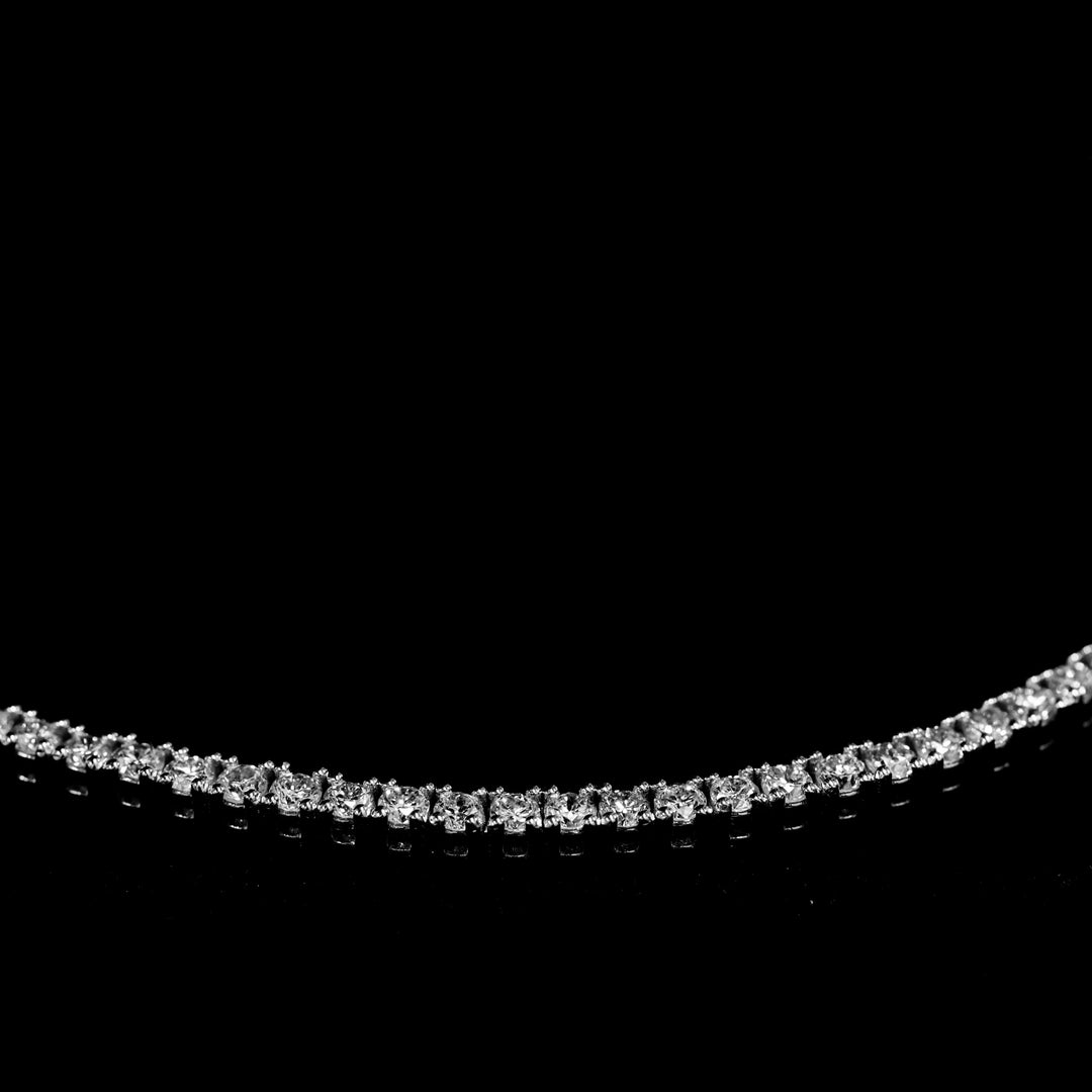 Lab Grown Diamond 4 Prong Classic Tennis Necklace in 14K Solid Gold